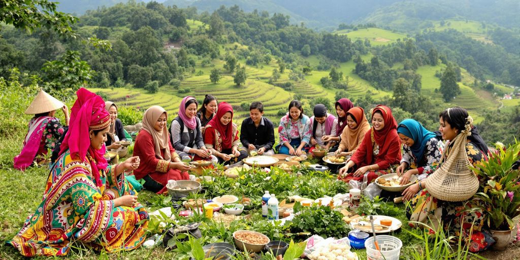 Komunitas lokal terlibat dalam pariwisata berkelanjutan.